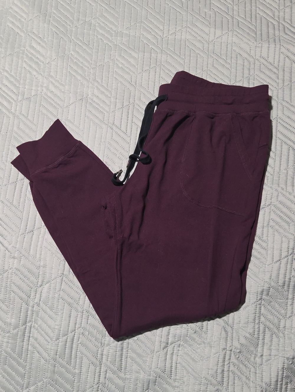 Women's Plum Jogger Pants with Black Drawstring